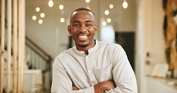 happy-crossed-arms-portrait-black-600nw-2603760007